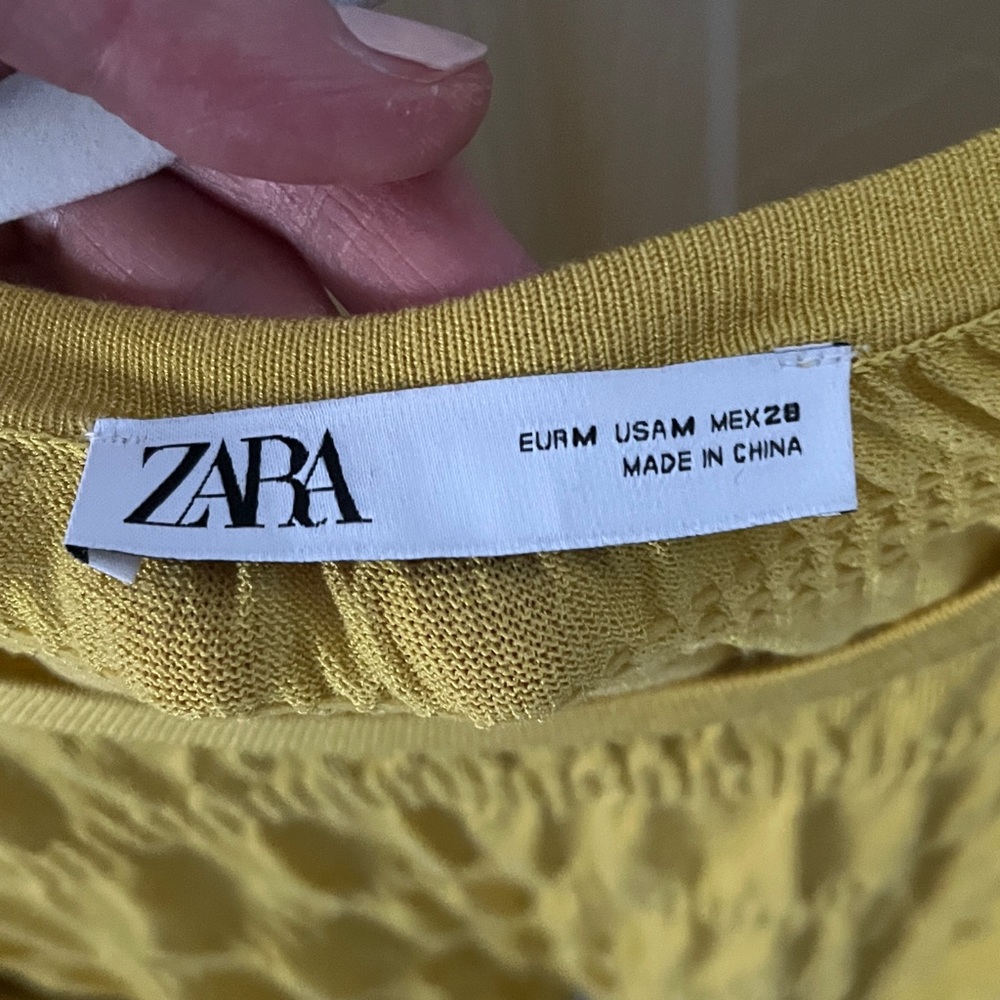 Zara Yellow Ruched Blouse - Picture 3 of 3